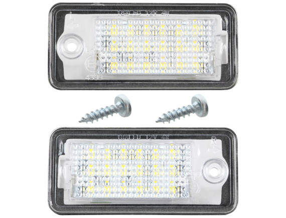 Audi A3 A4 A6 A8 Q7 LED luči za registrsko tablico 2 kosa + 2x VIJAK