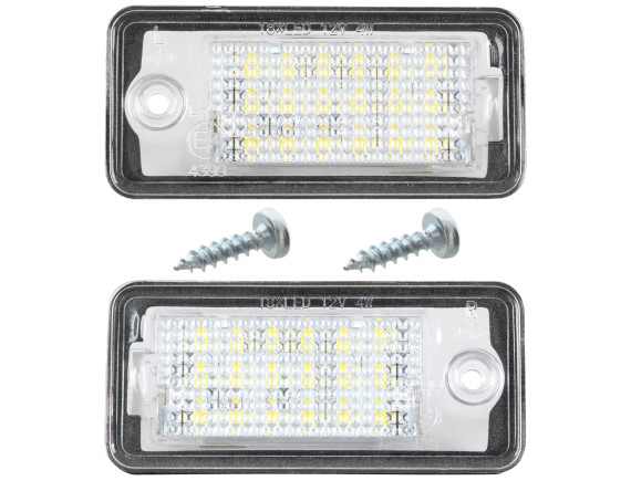 Audi A3 A4 A6 A8 Q7 LED luči za registrsko tablico 2 kosa + 2x VIJAK