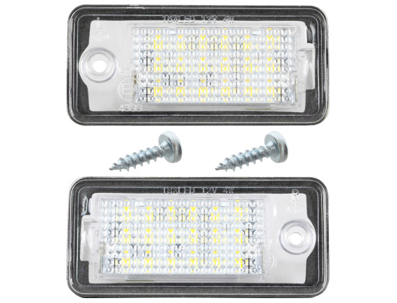 Audi A3 A4 A6 A8 Q7 LED luči za registrsko tablico 2 kosa + 2x VIJAK