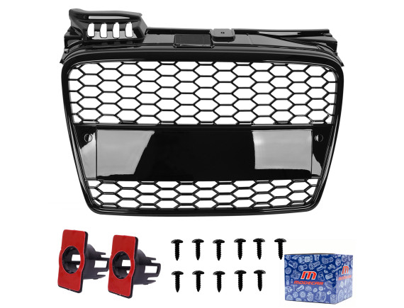 AUDI A4 B7 04-08 Atrapa między reflektory (grill) RS LOOK PLASTER MIODU BLACK