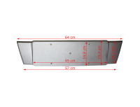 Audi A6 C6 04-08 sprednji odbijač pod registrsko tablico BREZ LUKENJ ZA PARKIRNE SENZORJE