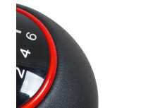Audi Seat Skoda VW ROČICA PRESTAVNEGA MENJALNIKA ČRNA + RDEČ OBROČ + KROM 6 PRESTAV