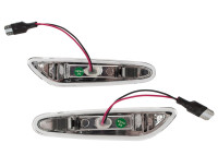 BMW 1 E81 E82 E87 E88 LED stranski smerniki DINAMIČNO BELI KOMPLET 2-DELNI