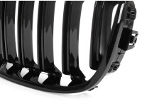 BMW 1 F20 / F21 11-14 3/5D HATCHBACK maske med žarometi (ledvičke) levi + desni komplet ČRNE SIJAJNE DVOJNE LETVE
