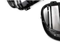 BMW 1 F20 / F21 11-14 3/5D HATCHBACK maske med žarometi (ledvičke) levi + desni komplet ČRNE SIJAJNE DVOJNE LETVE