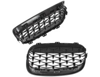 BMW 1 F20 F21 11-14 maske med žarometi (ledvičke) levi + desni komplet FULL BLACK STAR