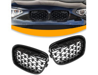 BMW 1 F20 F21 11-14 maske med žarometi (ledvičke) levi + desni komplet FULL BLACK STAR