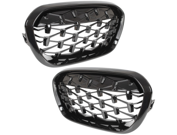 BMW 1 F20 F21 FL 2015- maske med žarometi (ledvičke) levi + desni komplet FULL BLACK STAR