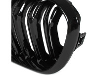 BMW 1 F21 15-18 maske med žarometoma (ledvički) levi + desni komplet ČRNE SIJAJNE DVOJNE LETVE