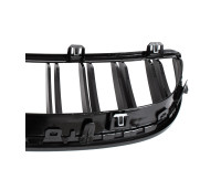 BMW 3 E90 / E91 04-09 LIMUZINA / KOMBI maske med žarometoma (ledvičke) levi + desni komplet ČRNE SIJAJNE DVOJNE LETVE