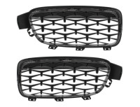 BMW 3 F30 F31 12-19 maske med žarometi (ledvičke) levi + desni komplet FULL BLACK STAR