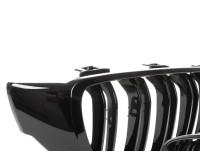 BMW 4 F32 / F33 / F36 13-18 maske med žarometi (ledvičke) levi + desni komplet ČRNE SIJAJNE DVOJNE LETVE
