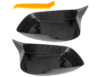 BMW 5 E60 E61 03-08 pokrov ogledala ČRN SIJAJNI levi + desni KOMPLET 2 kosa