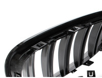 BMW 5 E60 / E61 03-10 maske med žarometoma (ledvičke) levi + desni komplet ČRNE SIJAJNE DVOJNE LETVE