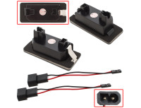 BMW E39 E60 E61 E70 E71 E72 E82 E84 E85 E86 E88 E90 E91 E92 E93 F10 F11 F15 F25 F30 F31 F32 F33 F34 LED luči za registrsko tablico, DIMLJENE LEČE, KOMPLET 2-DELNI