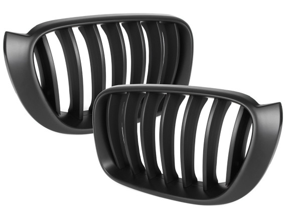 BMW X3 F25 X4 F26 14-17 maske med žarometi (ledvičke) levi + desni komplet ČRNE MAT