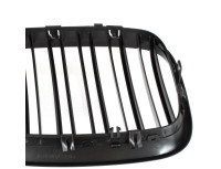 BMW X5 E70 06-13 maske med žarometoma (ledvički) levi + desni komplet ČRNE SIJAJNE DVOJNE LETVE