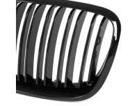 BMW X5 E70 06-13 maske med žarometoma (ledvički) levi + desni komplet ČRNE SIJAJNE DVOJNE LETVE