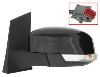Ford Focus II FL 08-11 lusterko zewnętrzne elektryczne CZARNE lewe