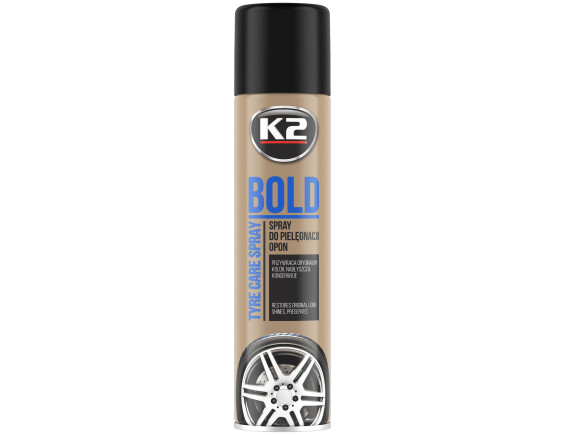 K2 BOLD sprej za sijaj in nego pnevmatik 600 ml aerosol K156