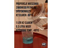 K2 CLAREN zimski koncentrat tekočine za pranje vetrobranskega stekla -80°C 1L K611