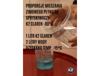 K2 CLAREN zimski koncentrat tekočine za pranje vetrobranskega stekla -80°C 1L K611
