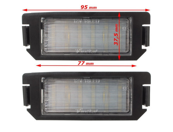 Komplet 2 LED luči za registrsko tablico za Hyundai COUPE Genesis i20 Terracan Veloster XG