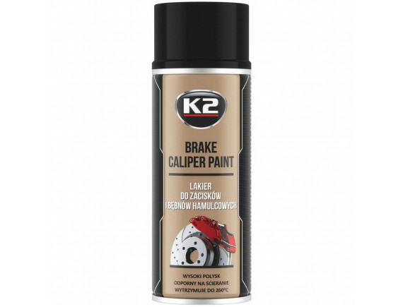 Lakier do zacisków i bębnów hamulcowych K2 BRAKE CALIPER PAINT 400ml CZARNY L346CA