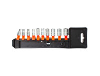 M MODECAR Zestaw narzędzi 1/4" 12PCS - grzechotka, przedłużka i 10 nasadek 4-13mm