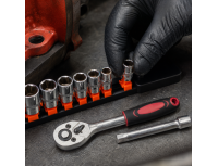 M MODECAR Zestaw narzędzi 1/4" 12PCS - grzechotka, przedłużka i 10 nasadek 4-13mm