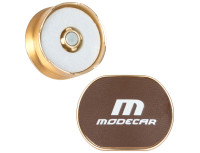 M MODECAR Dyfuzor zapachowy na kratkę nawiewu WF-108 - ZŁOTY METAL + BRĄZOWA SKÓRA