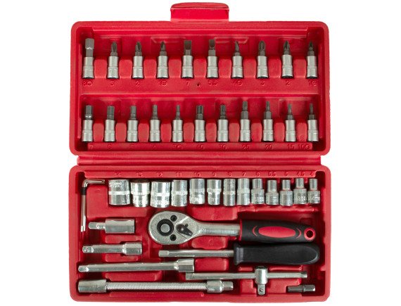 M MODECAR Zestaw narzędzi w walizce 1/4" 46PCS