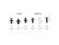 M MODECAR Zestaw spinek kołków samochodowych 100PCS