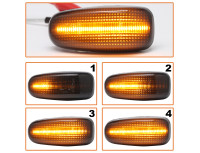 Mercedes E-razred S210 / W210 95-03 LED stranski smerniki DIMLJENI DINAMIČNI KOMPLET 2-delni