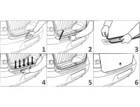 MERCEDES KOMBI S204 07-15 Zaščitna obloga zadnjega odbijača KROM