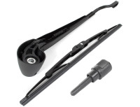 Seat Leon I 99-06 wycieraczka tylna ramię + pióro Z MIEJSCEM NA SPRYSKIWACZ + dysza spryskiwacza szyby tylnej KPL
