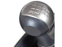 Seat Leon II 2005- ČRNO-BEŽ ročica prestavne ročice + manšeta s KROMIRANIM okvirjem 5 PRESTAV