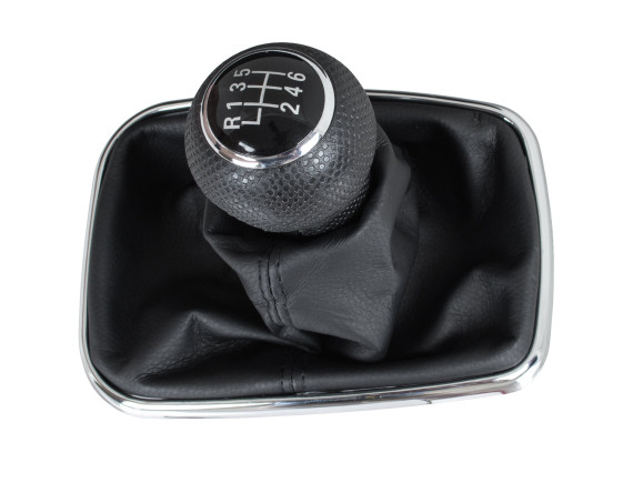 VW Golf IV 97-03 ČRNA prestavna ročica + manšeta s kromiranim okvirjem 6 prestav 23MM luknja