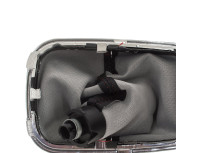 VW Golf IV 97-03 Ročica prestavne ročice + manšeta z rdečim navojem in kromiranim okvirjem 5 prestav, luknja 12 mm