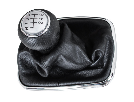 VW Golf IV 97-03 SREBRNA ročica prestavne ročice + manšeta s kromiranim okvirjem 6 PRESTAV 12MM LUKNJA