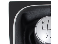 VW Touran 09-12 SREBRNA + ČRNA ročica prestavne ročice s kromiranim okvirjem 5 PRESTAV
