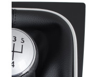 VW Touran 09-12 SREBRNA + ČRNA ročica prestavne ročice s kromiranim okvirjem 5 PRESTAV