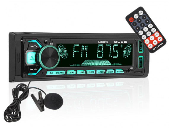 Radio BLOW AVH-8890 RDS APP RGB MP3/USB/micro SD/BLUETOOTH + mikrofon