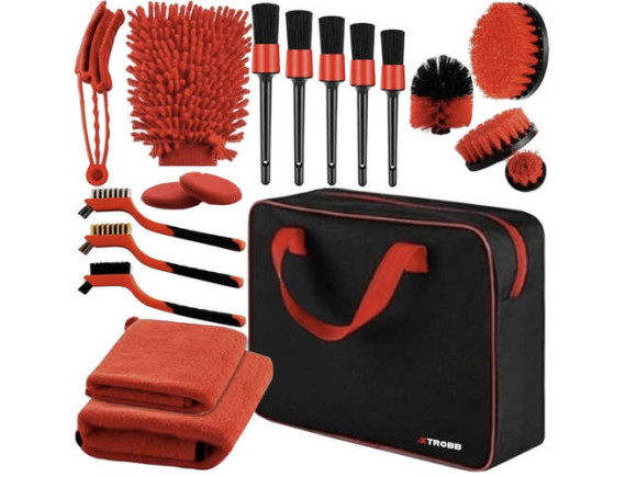 19 delni komplet za detajlno čiščenje avtomobila