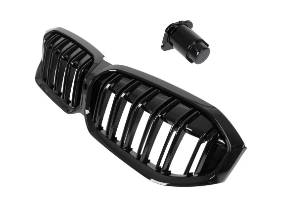 BMW 3 G20 G21 FL 22-24 atrapa między reflektory (nerki) BLACK GLOSSY DOUBLE BAR + ZAŚLEPKA