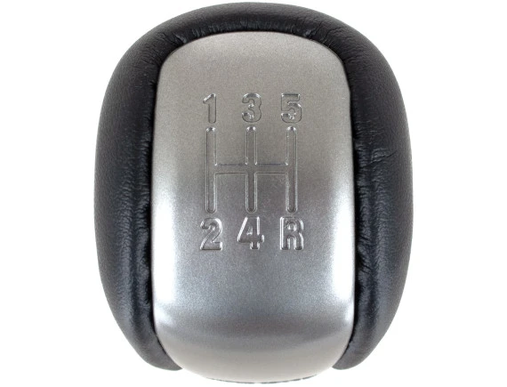 Suzuki Grand Vitara II 05-15 gałka zmiany biegów CZARNA SKÓRA + SILVER 5 BIEGÓW
