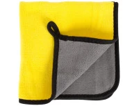 M MODECAR Ręcznik z Polaru Koralowego 40x40cm 500gsm ŻÓŁTO-SZARY z OBSZYCIEM
