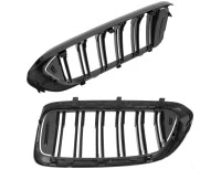 BMW 6 G32 GT 17-20 atrapy między reflektory (nerki) lewa + prawa kpl. BLACK GLOSSY DOUBLE BAR