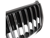Škoda Superb II 08-13 maska med žarometi MREŽA ČRNA + KROMIRANA