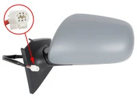 Toyota Yaris II 06-11 električno ogrevano zunanje ogledalo LAKIRANO levo
